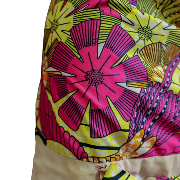 Vintage 1960s African Waxhaus Hummingbird Print Two-Piece Set Super Wax Cotton - Picture 8 of 17